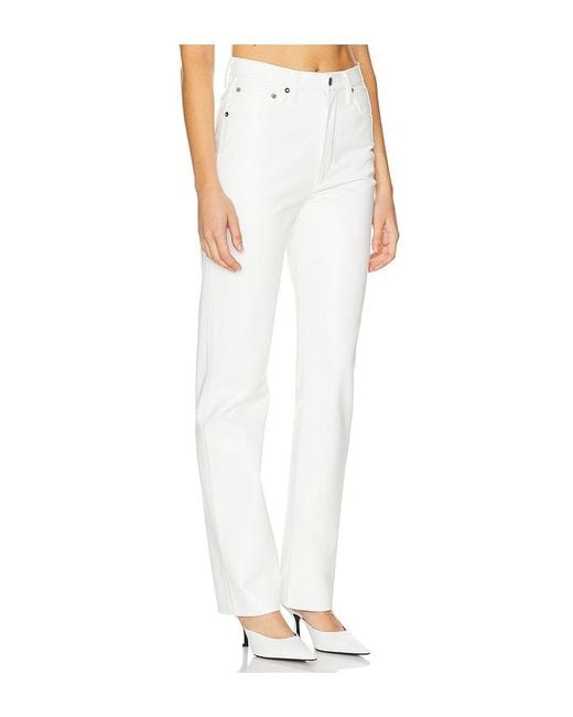 Agolde White 90's Pinch Waist Long Jeans