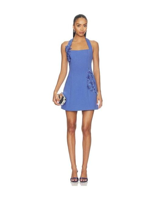 Elliatt Blue Talitha Halter Neck Mini Dress