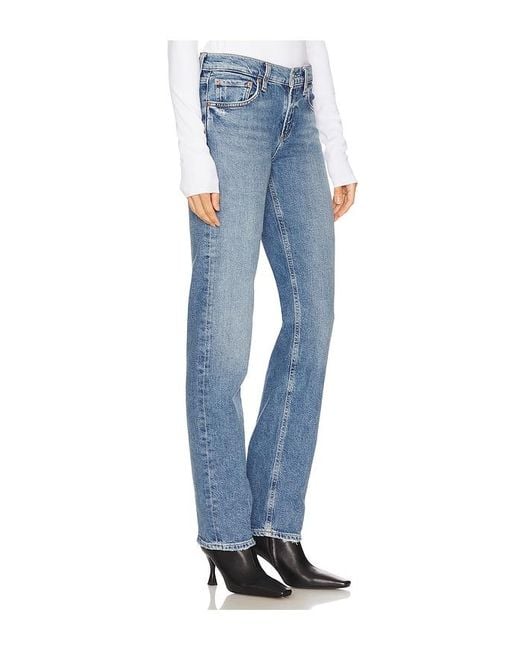 Agolde Blue Low Rise Slim Jeans