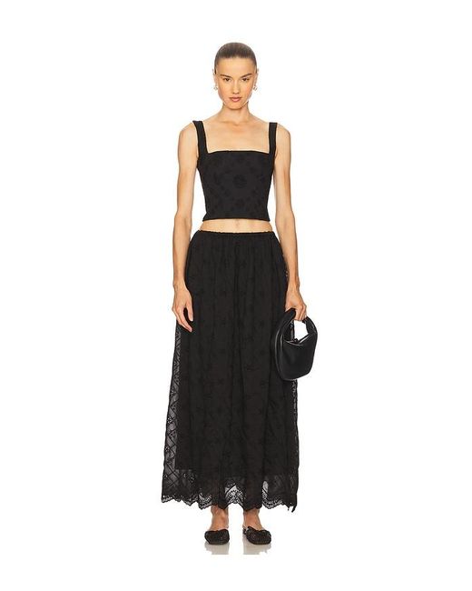 Tularosa Black Sofiya Maxi Skirt