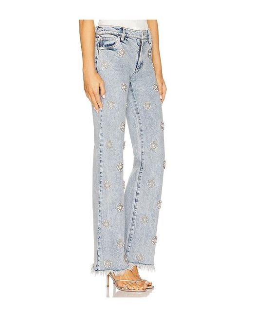 Alice + Olivia Blue Roxie Flare Jeans