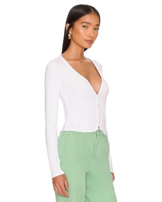 Lamade White Sweet V Cardigan