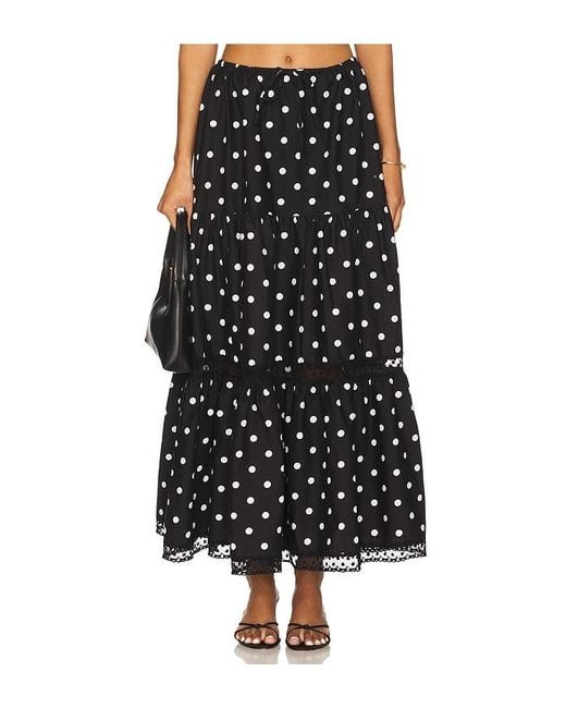 WeWoreWhat Black X Revolve Midi Pull On Skirt