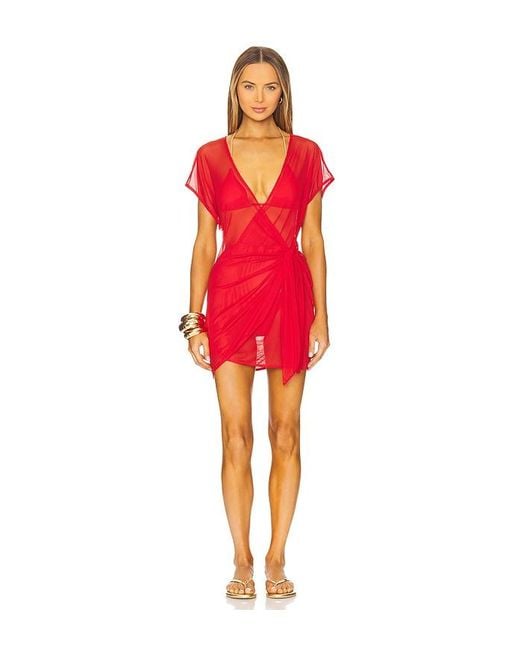ViX Red Emily Short Cover Up