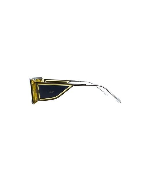 DIESEL Yellow Rectangle Sunglasses for men