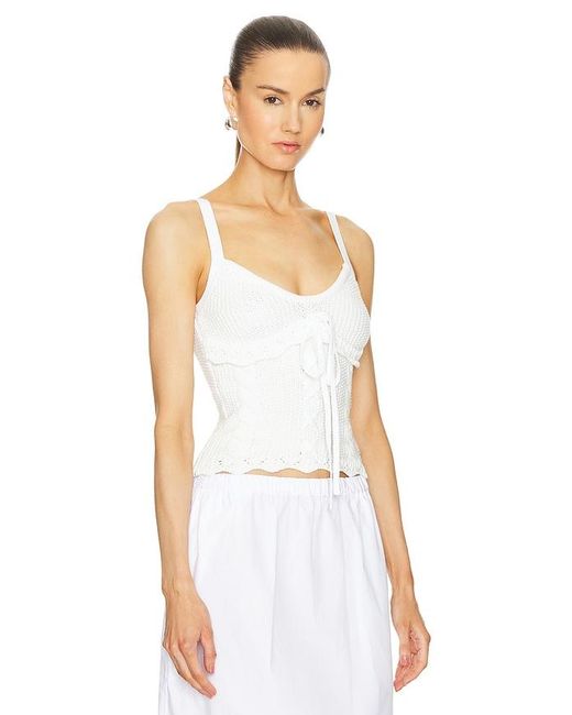 LPA White Pipa Top