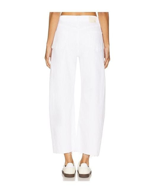 AG Jeans White Hattie Crop