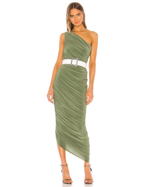 Norma Kamali Synthetic Diana Gown in Green - Lyst