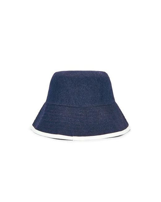 FAVORITE DAUGHTER Blue The Color Block Canvas Bucket Hat