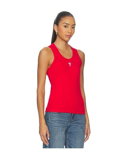 Terez Red X Revolve Phillies Scoop Neck Rib Tank Top