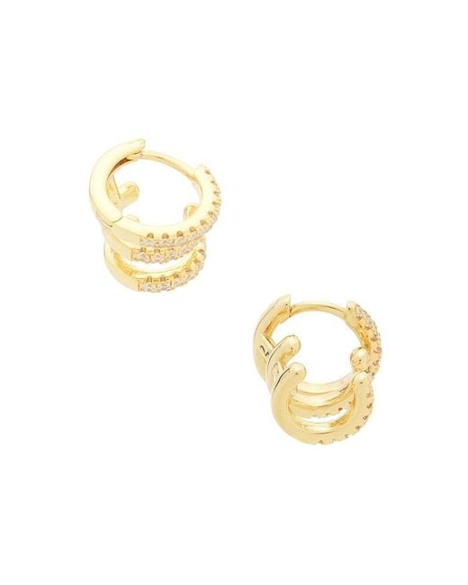 Shashi Metallic Katerina Triple Pave Earring
