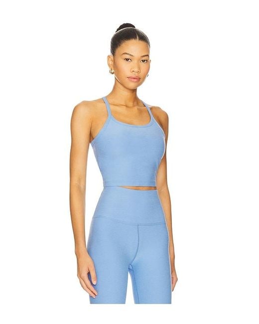 Camiseta Corta Con Espalda Nadadora Spacedye En Color Bebe Azul Talla (También En Xl, Xs, Xxl) Beyond Yoga de color Blue