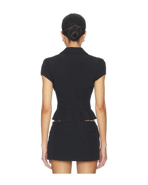 GUIZIO Black Mollie Cap Sleeve Blazer