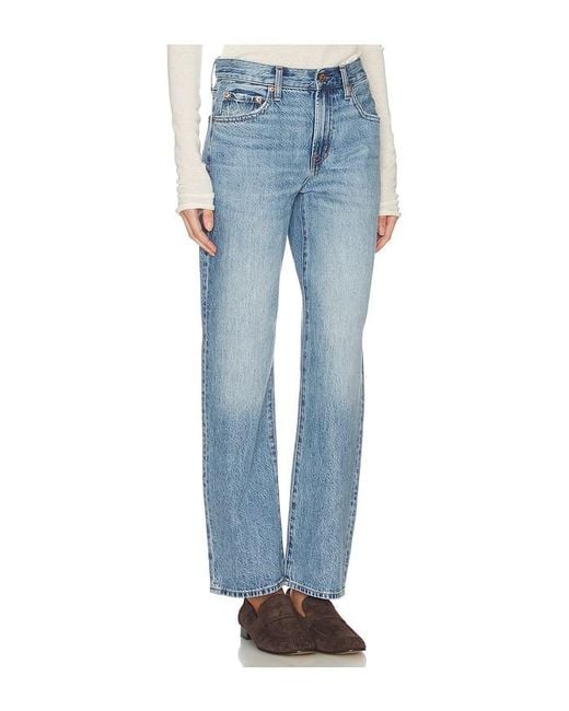 Pistola Blue Lexi Mid Rise Bowed Straight Jeans