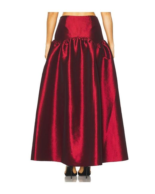 MORE TO COME Red Carson Skirt