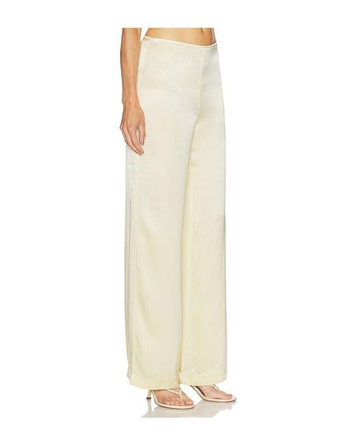 Bardot White Devin Mid Rise Satin Pant