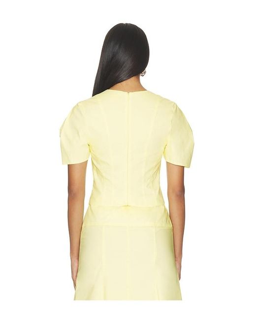 Camila Coelho Yellow Flora Top