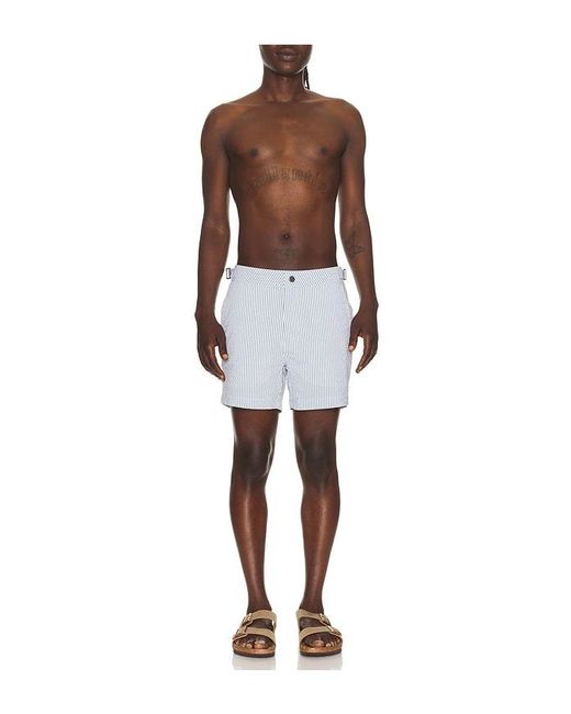 Onia White Calder Buckle 5 Swim Trunk for men