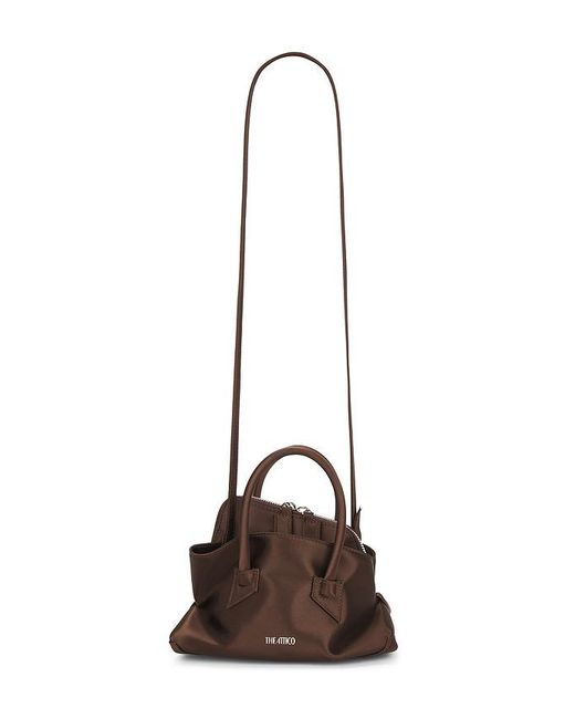 The Attico Brown La Passeggiata Mini Top Handle Bag