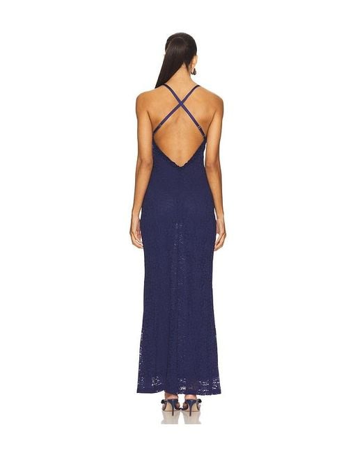 Runaway the Label Blue Tasmin Maxi Dress