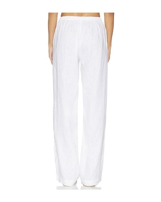 AEXAE White Linen Low Waist Day Pant