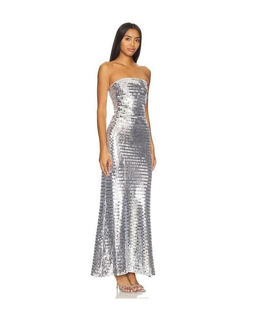 Simon Miller White Sculpty Strapless Sequin Dress