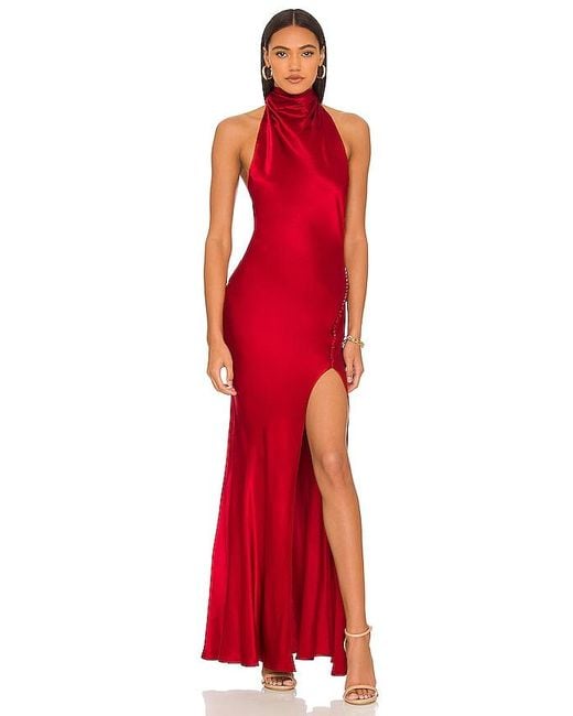 PENELOPE BACKLESS SATIN GOWN  Satin gown, Gowns, Trending dresses