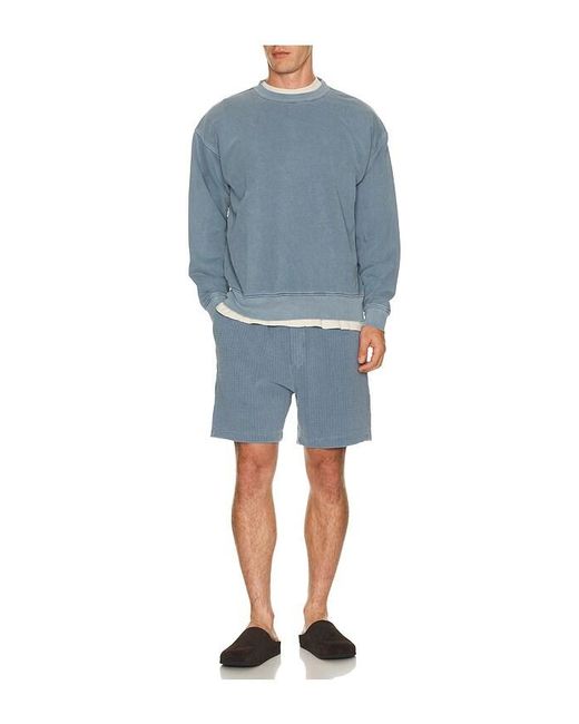 Asher Blue Silas Waffle Short for men