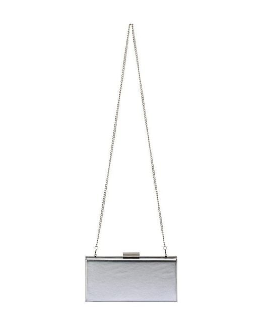 Olga Berg White Samantha Slimline Clutch