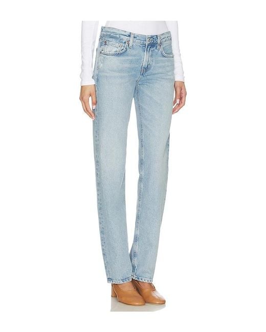 Agolde Blue Low Rise Slim Jeans