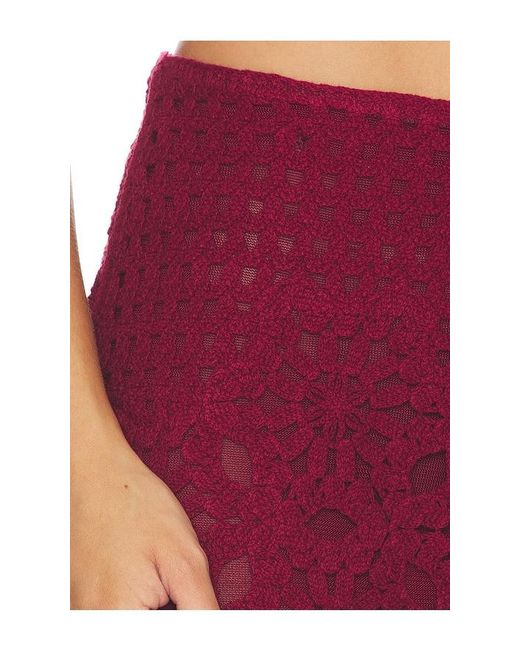 FRAME Red The Postcard Skirt