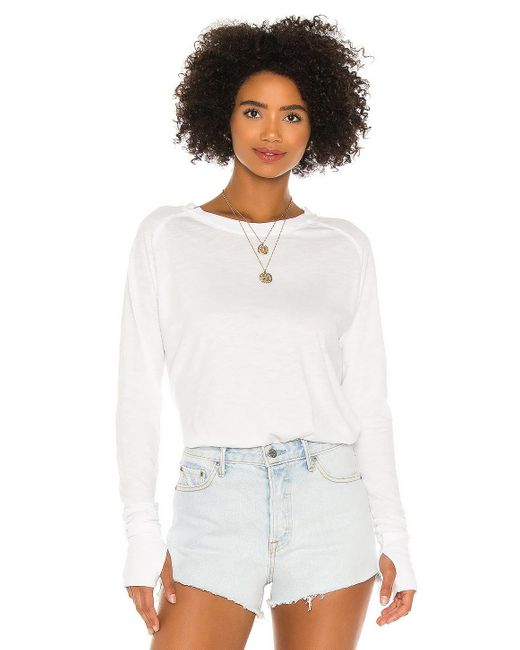 Free People Cotton X We The Free Arden Tee in White - Lyst