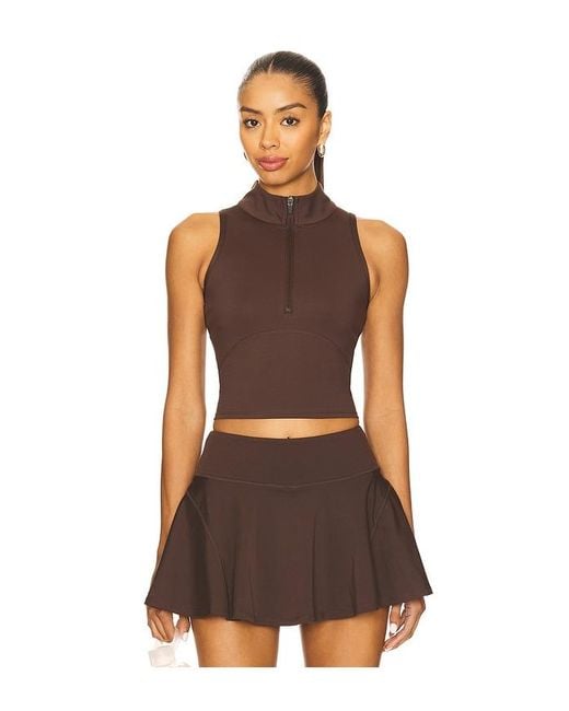 WellBeing + BeingWell Brown Movewell Rowan Tank