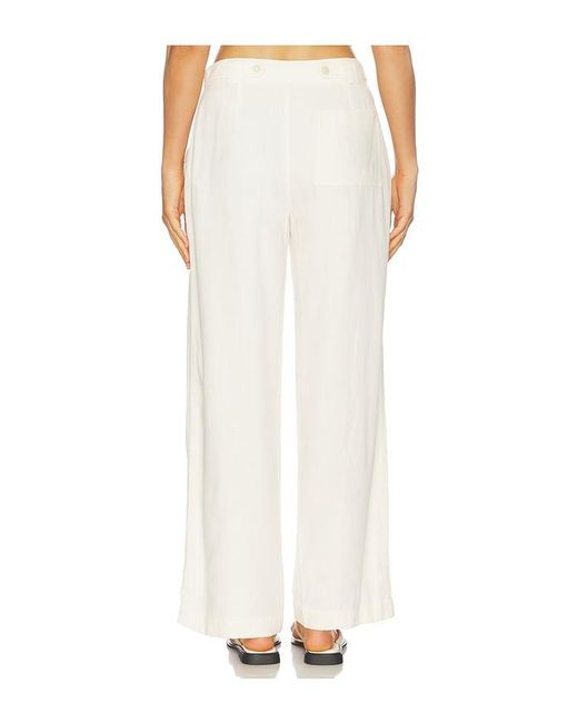 Jonathan Simkhai White Langston Linen Utility Pant