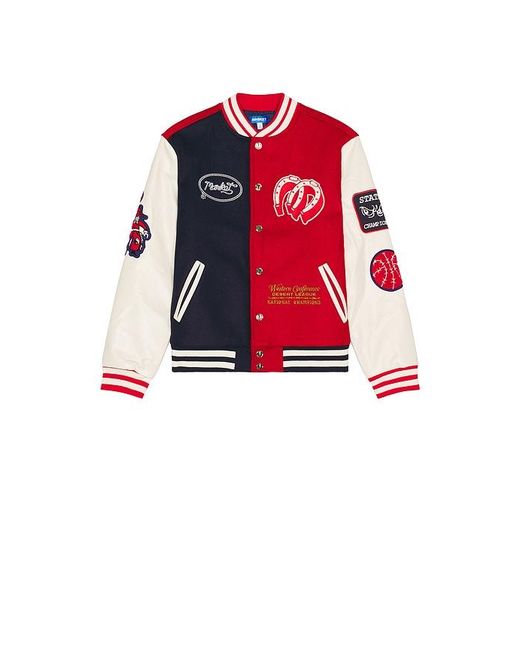Market Red Old West Varsity Jacket for men