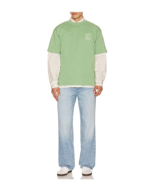 Drole de Monsieur Green Le T-Shirt Slogan Calligraphy for men