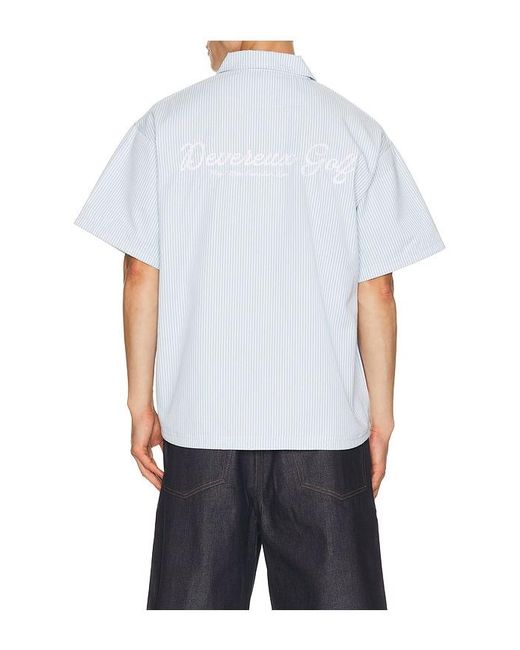 Devereux Golf White The Mechanic Quarter Zip Shirt for men