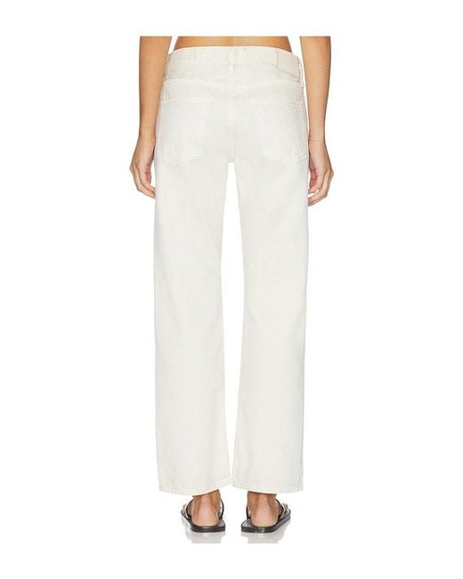 Citizens of Humanity White Faye Vintage Straight Jeans