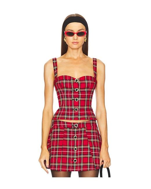 MAJORELLE Red Shane Top