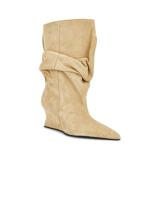 Balmain White Boot Ankle Wedge