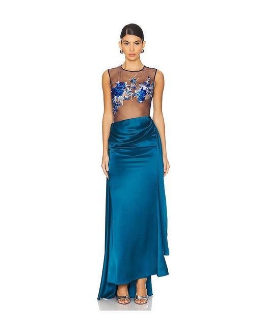 Kim Shui Blue Satin Gown