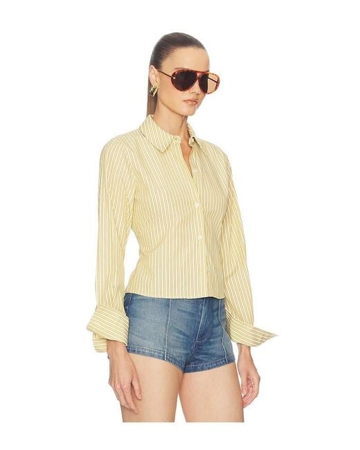 Helsa Blue Stripe Poplin Fitted Shirt