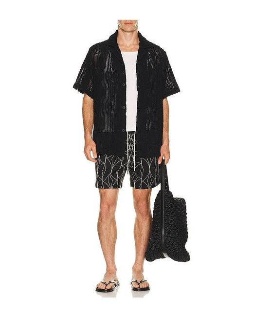 Oas Black Arko Swim Shorts for men