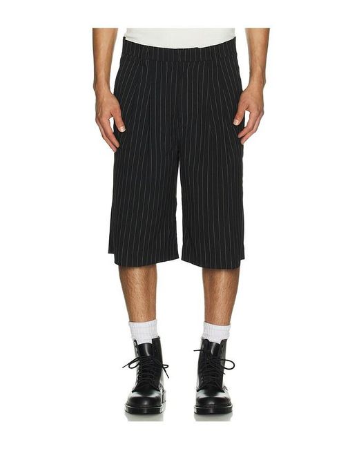 Jaded London Pinstripe Goliath Baggy Shorts in Black for Men | Lyst UK