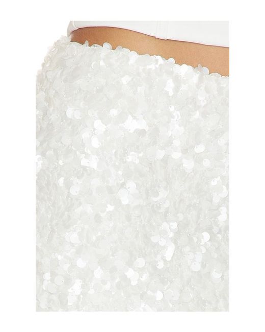 Runaway the Label White Orion Sequin Mini Skirt