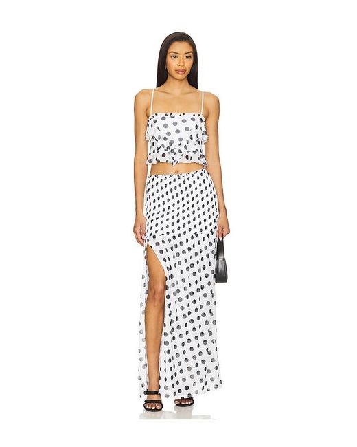 AFRM White Quincy Skirt