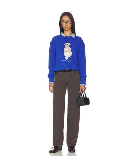 Polo Ralph Lauren Blue Island Fleece Crew Neck Sweatshirt