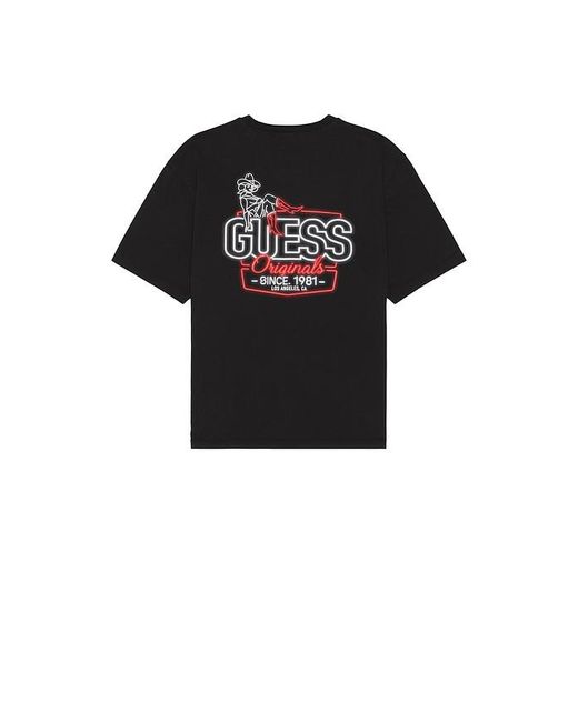 Guess Black American Classic Tee for men