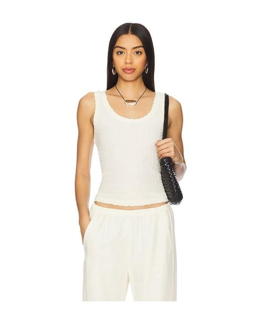 Enza Costa Multicolor Puckered Tank Top