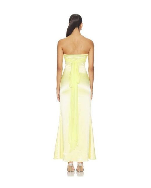 MORE TO COME Metallic Renata Strapless Gown